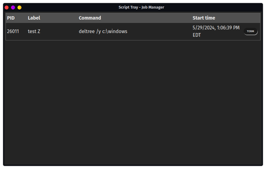 Script Tray - Run commands from your system tray